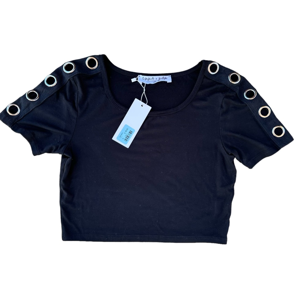 Emma & Sam Grommet Crop Top